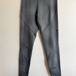 Nike Hyperwarm Gray Patterened Leggings